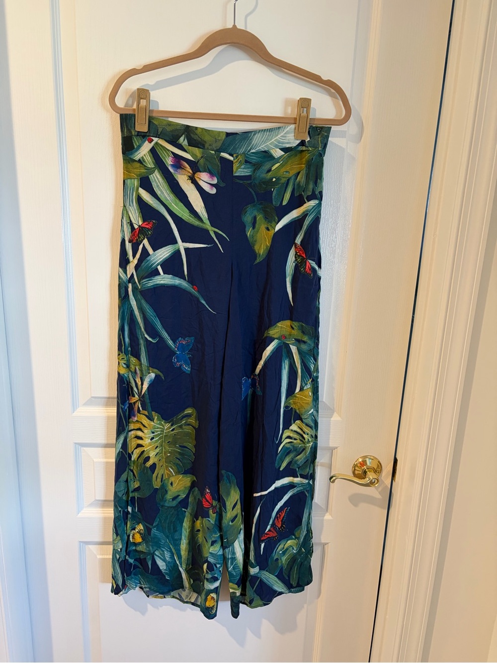 Vince Camuto Navy Tropical Leaf & Butterfly Swim Coverup